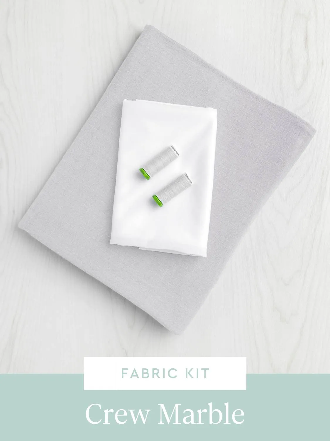 Marble Shell Top Kit | Pearl Grey Textured Viscose Linen