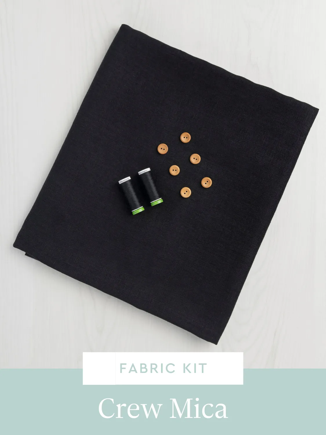 Mica Dress Kit | Black Midweight European Linen