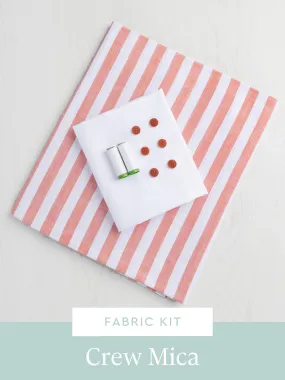 Mica Dress Kit | Coral Yarn Dyed Herringbone Striped Cotton