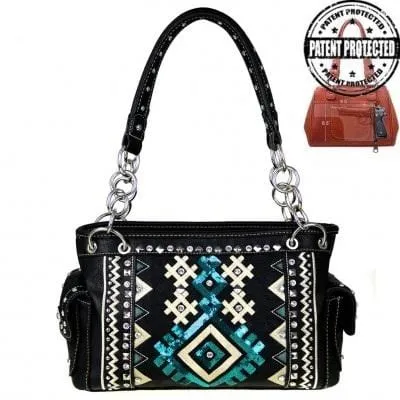 Montana West® Sequin Tribal Collection Concealed Carry Purse & Wallet