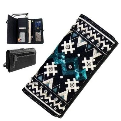 Montana West® Sequin Tribal Collection Concealed Carry Purse & Wallet