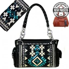 Montana West® Sequin Tribal Collection Concealed Carry Purse & Wallet