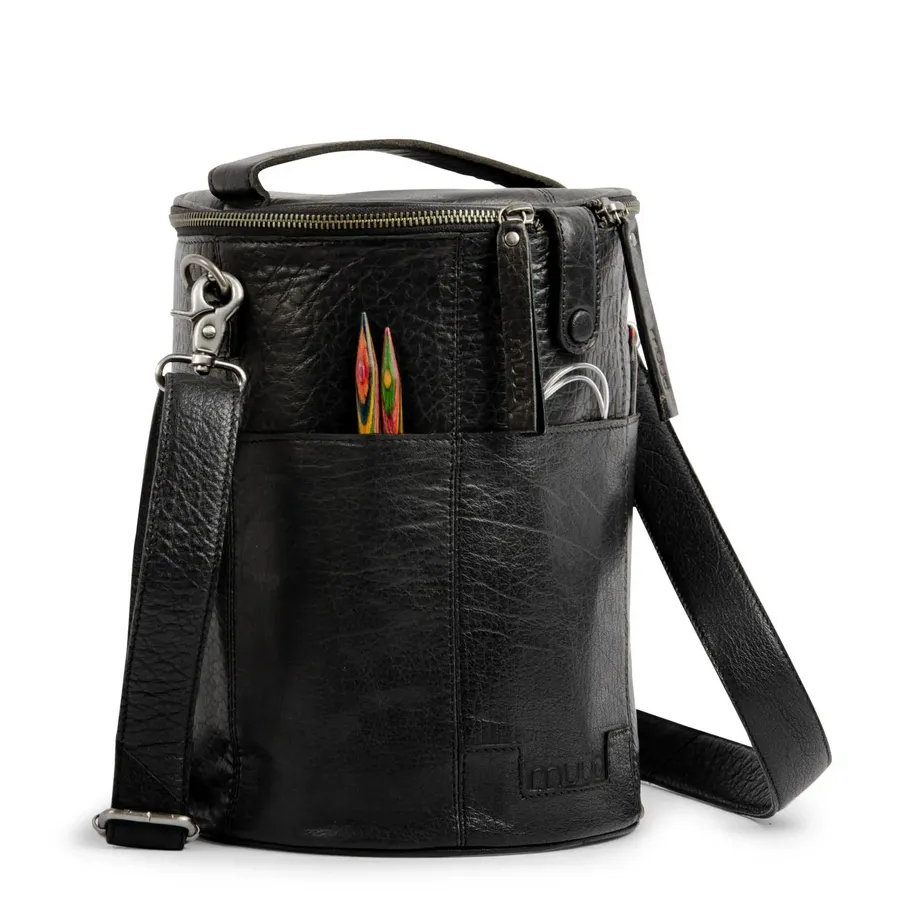 Muud ~ Saturn Leather Project Bag Black