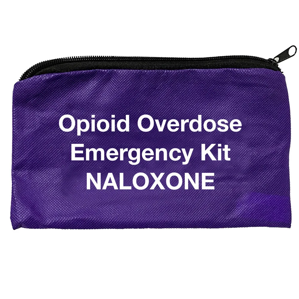 Naloxone Narcan Emergency Kit Zipper Pouch (Economy Version), Purple