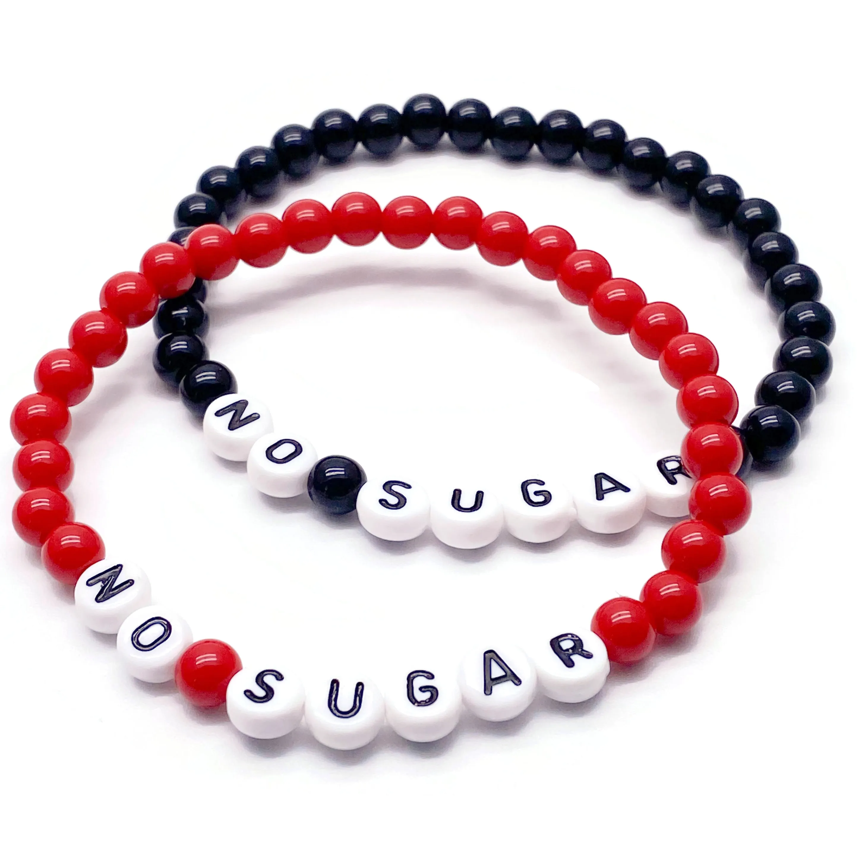 NO SUGAR Acrylic Letter Bead Bracelet