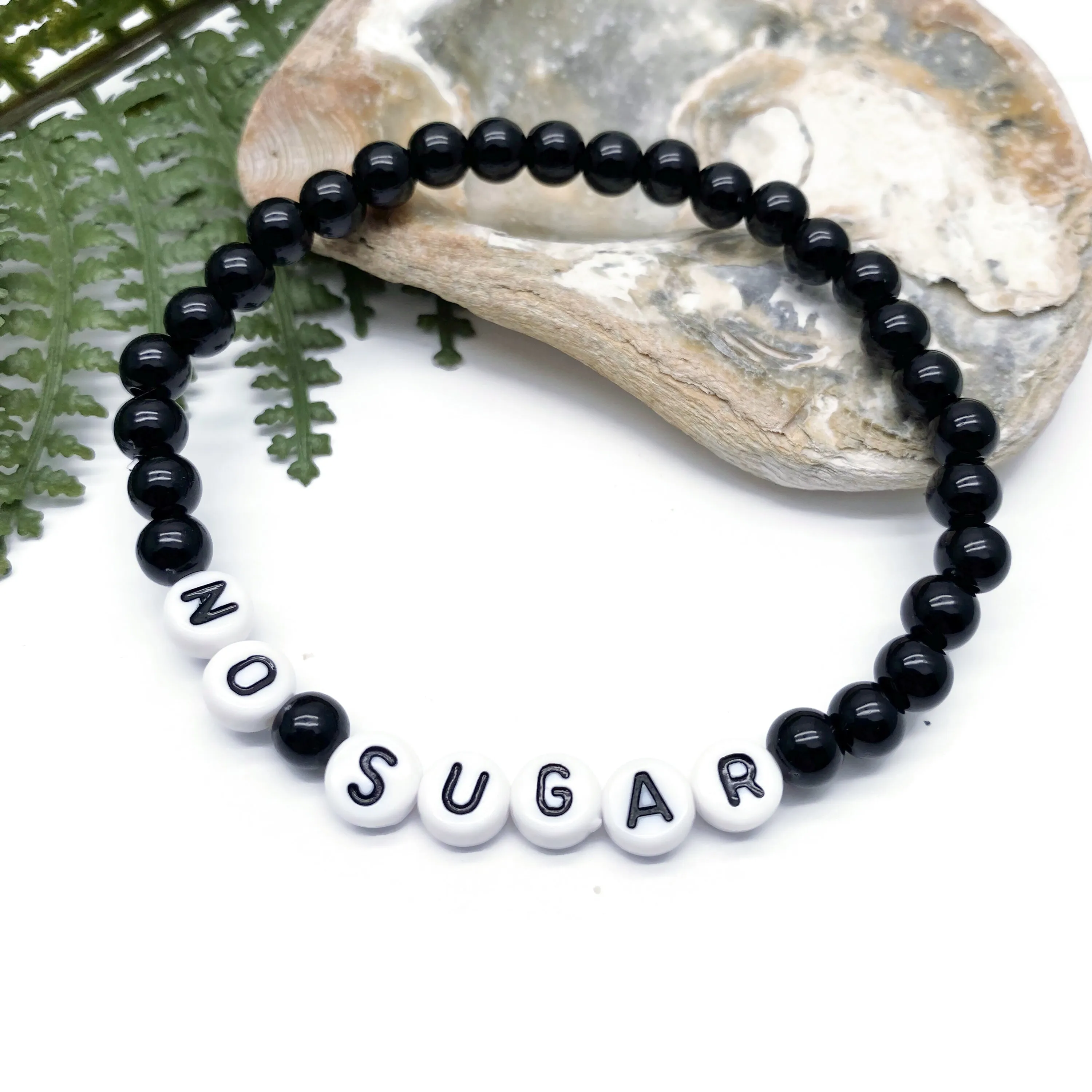 NO SUGAR Acrylic Letter Bead Bracelet