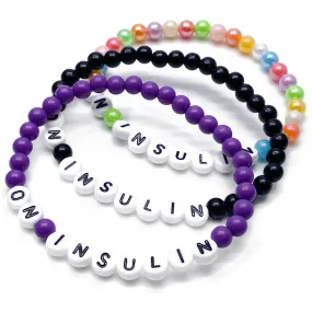 ON INSULIN Acrylic Letter Bead Bracelet