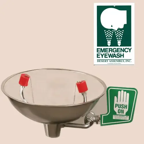 Opti-Klens Wall Mounted Emergency Eyewash Station