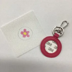 Pink Flower Key Fob Kit