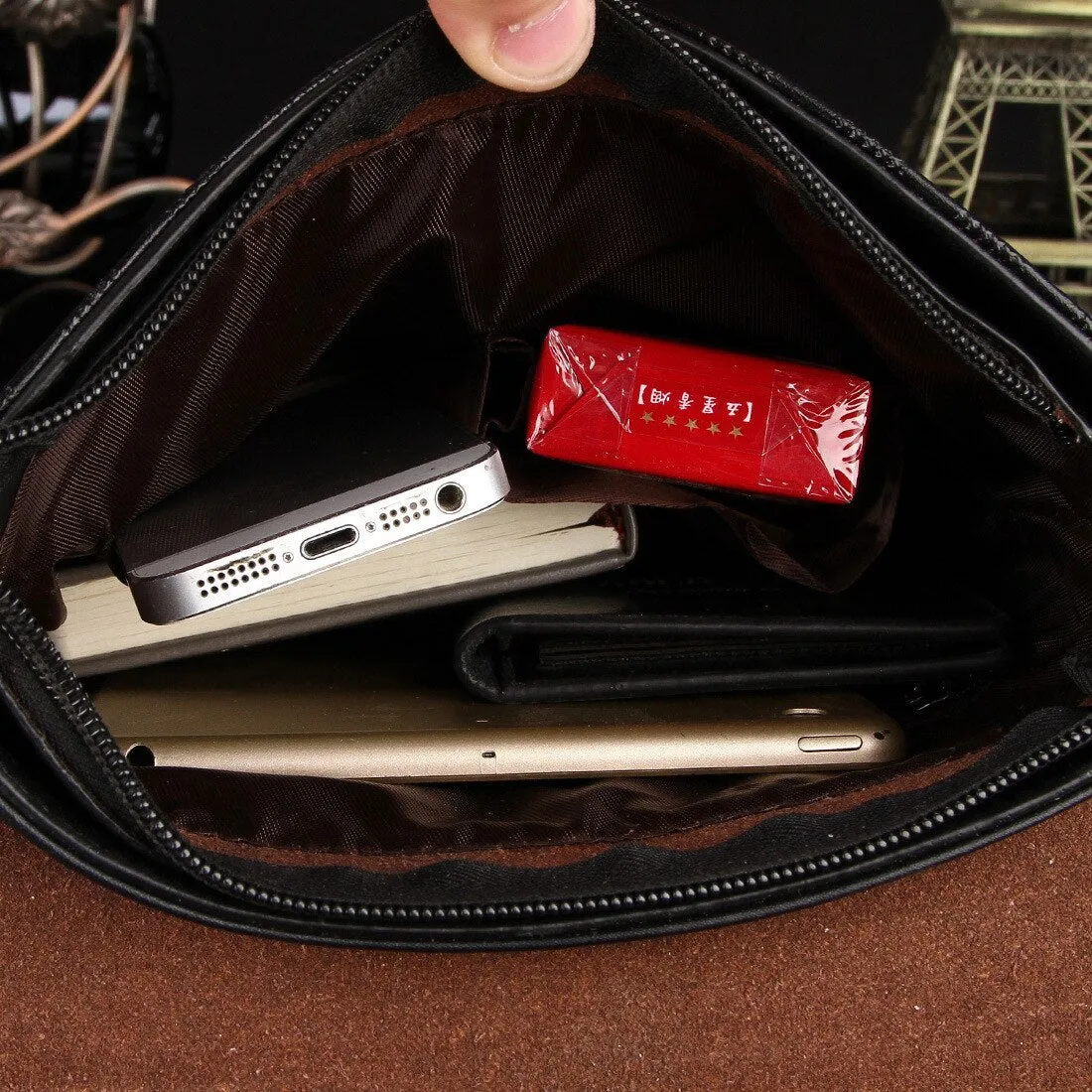 Shoulder Bag for  Men Boy /Leather Crossbody Waterproof Designer  Messenger Bag for men