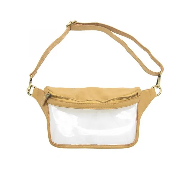 TAN CLEAR SYLVIE BELT BAG