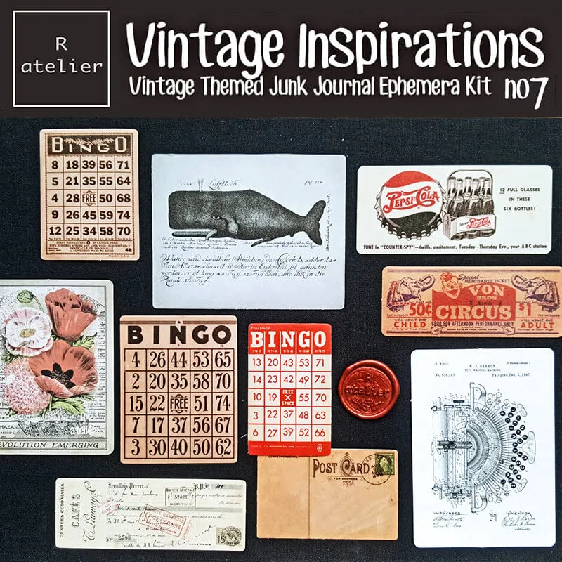 Vintage Inspirations Scrapbooking Paper Ephemera Kit (7)
