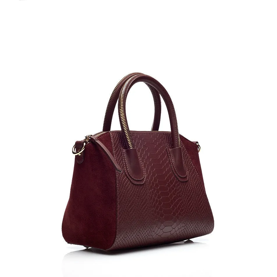 Viper bordeaux silver bag