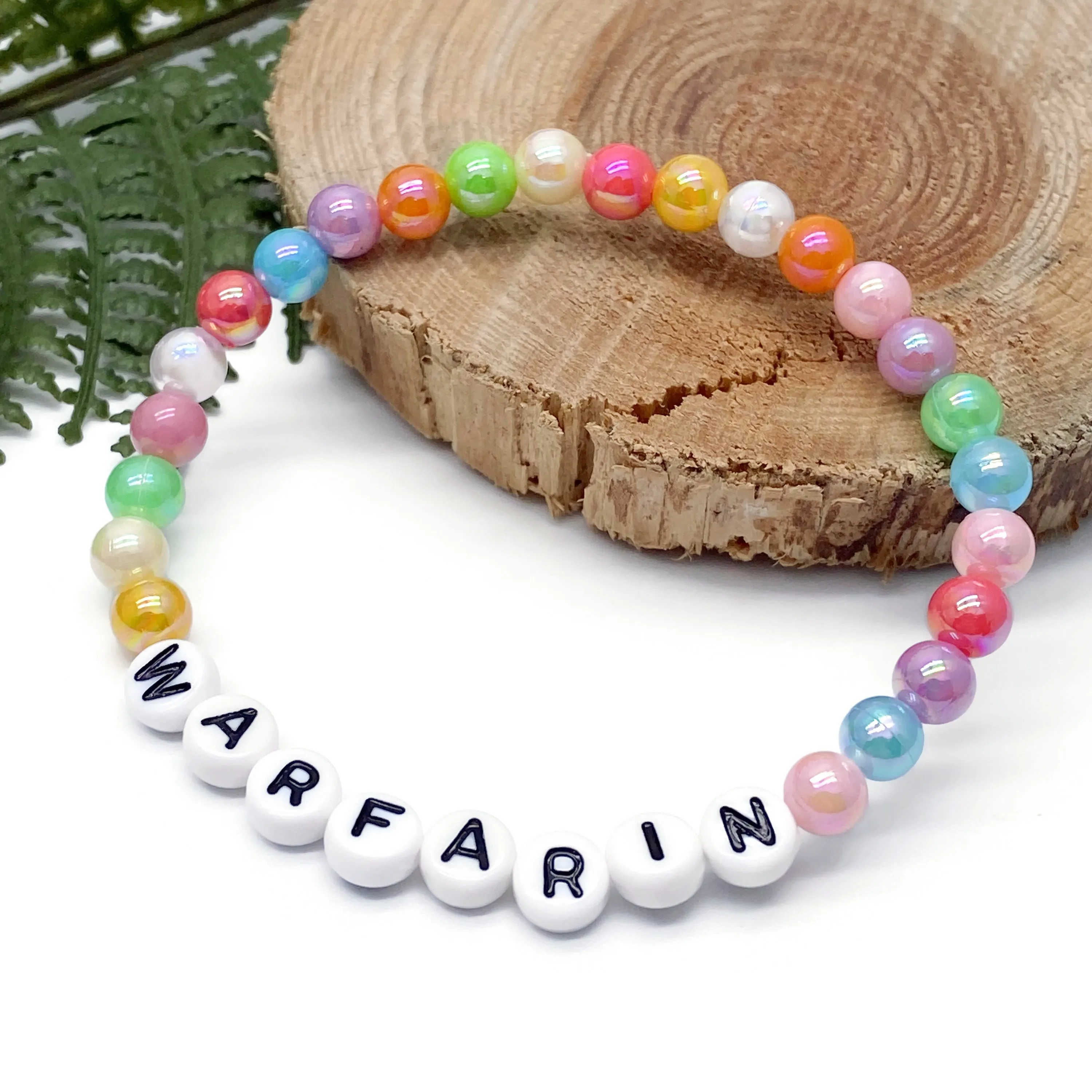 WARFARIN Acrylic Letter Bead Bracelet