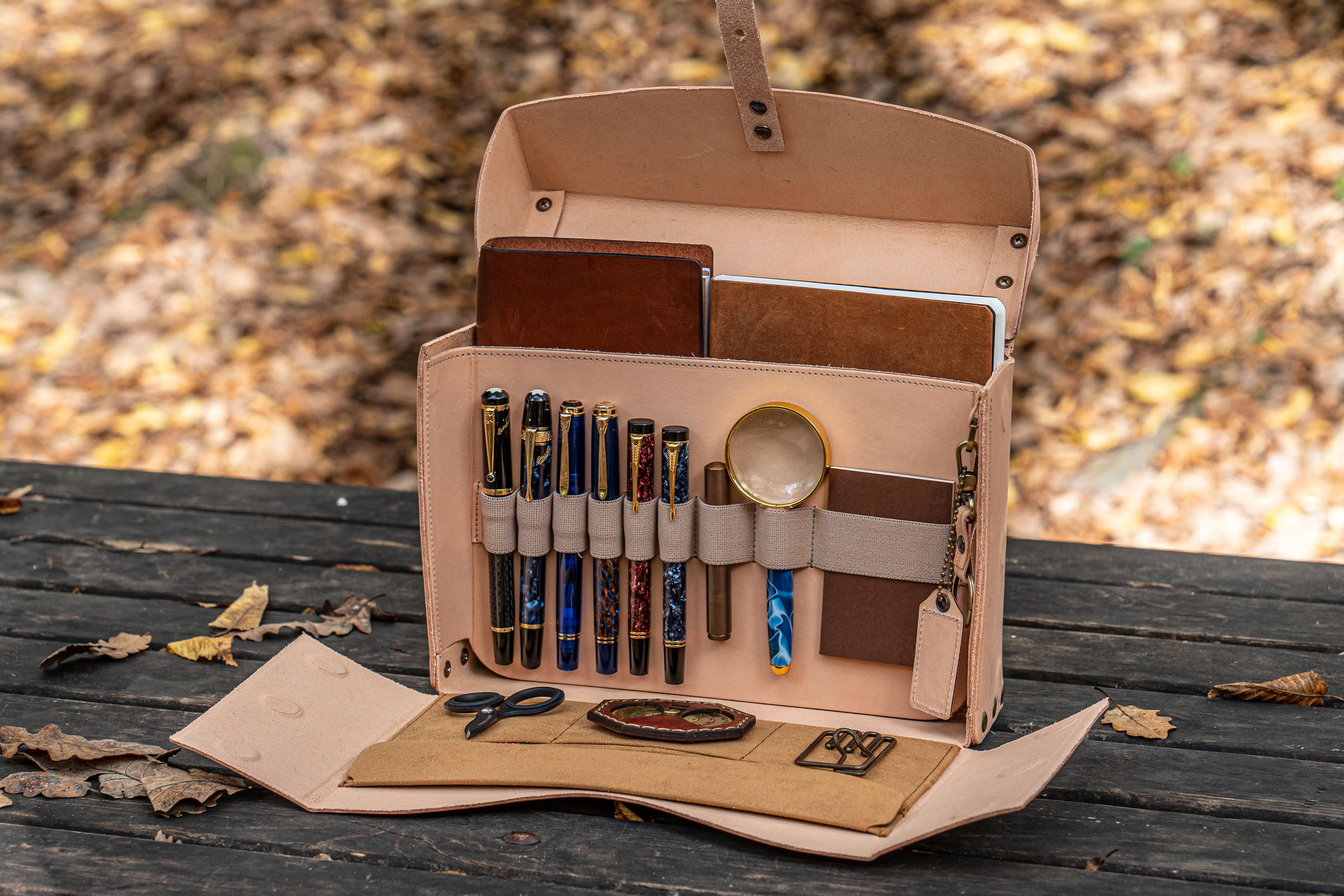 Writer's Medic Bag - Undyed Leather