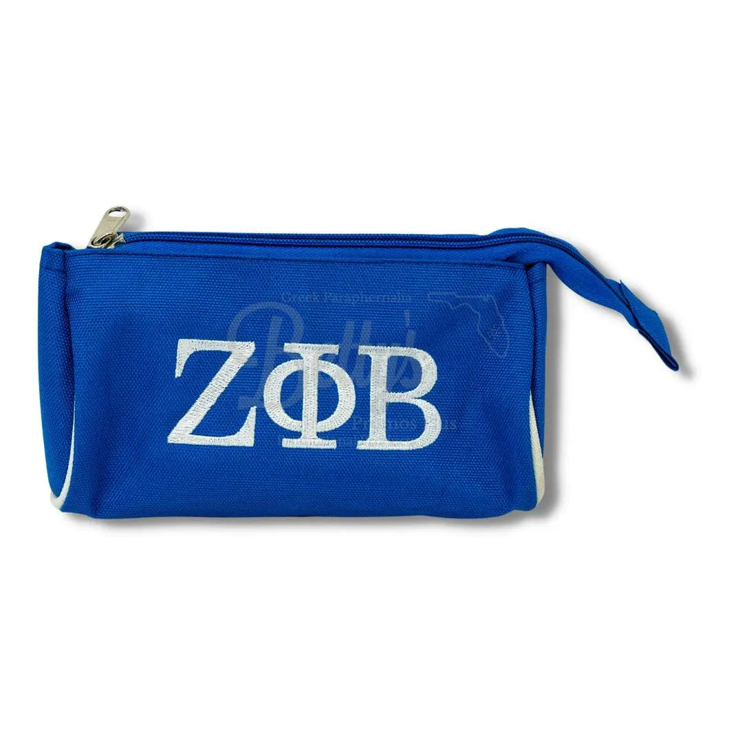 Zeta Phi Beta ΖΦΒ Toiletry Bag Set of 3 Makeup Travel Kit Bathroom and Luggage Organizer